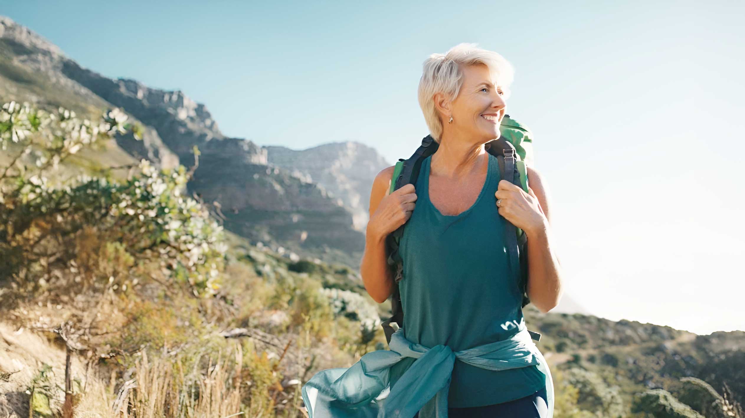 Happy mature woman, enjoying life